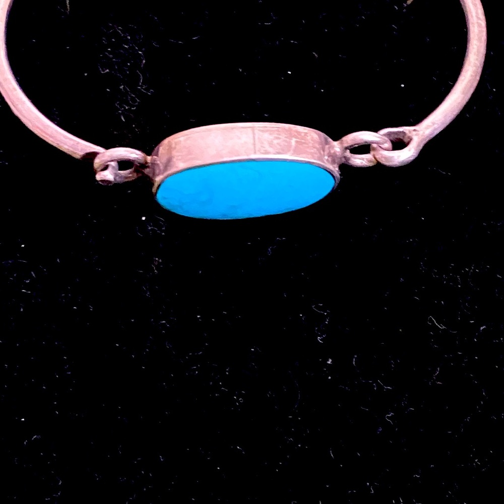Vintage Silver & Turquoise Bracelet - Picture 11 of 11